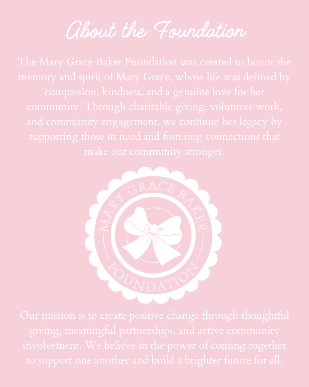 Mary Grace Baker Memorial Fundraiser Sticker