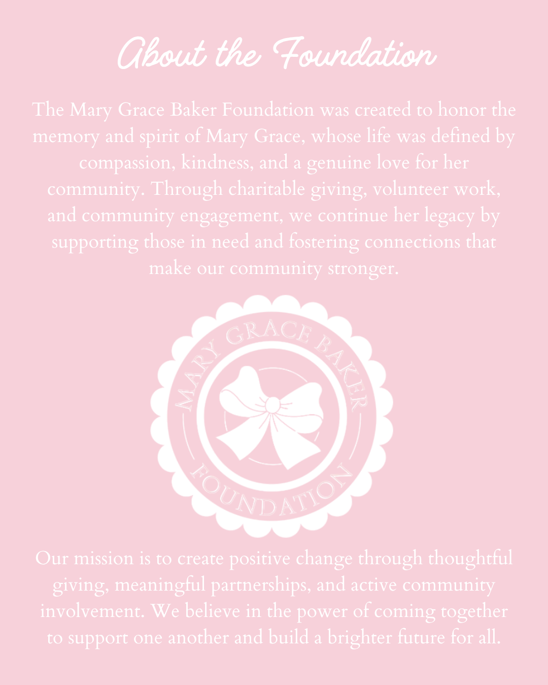 Mary Grace Baker Memorial Fundraiser Sticker