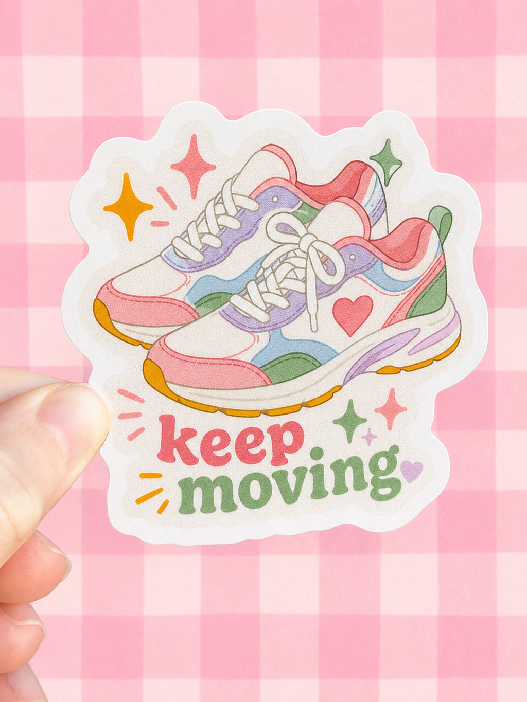 Keep Moving Sneakers Sticker