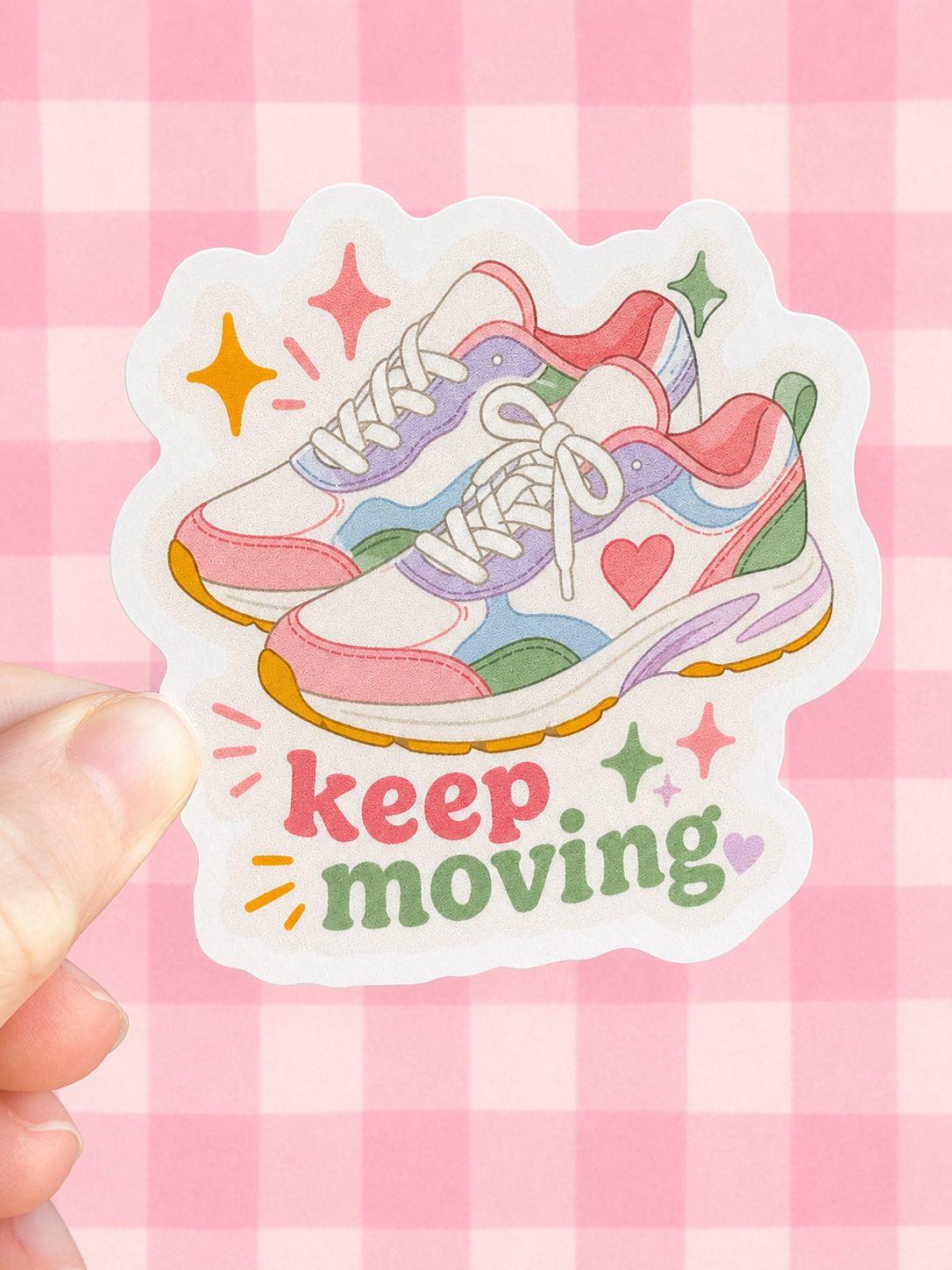 Keep Moving Sneakers Sticker
