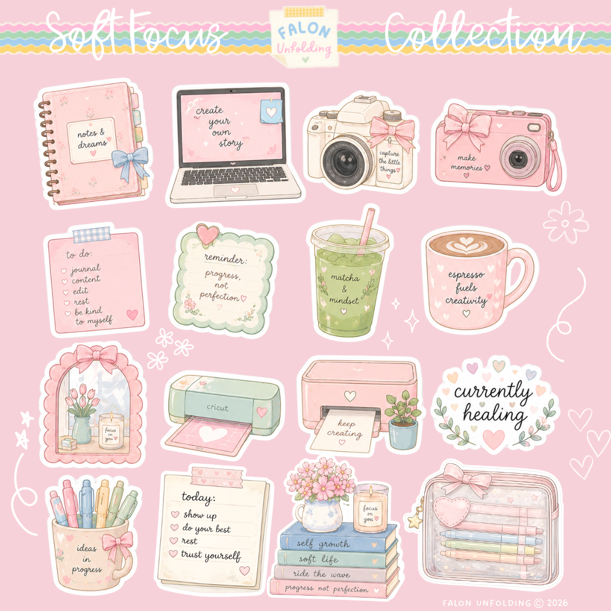 Soft Focus Sticker Collection *Digital Download