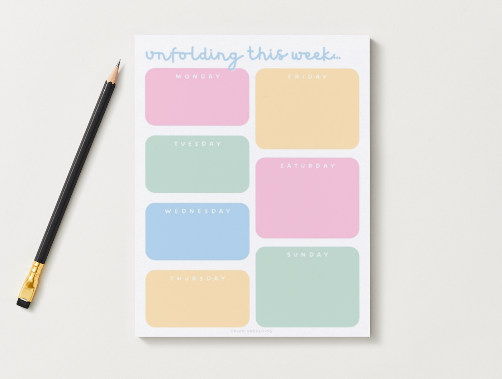 PREORDER Bubble Weekly Notepad